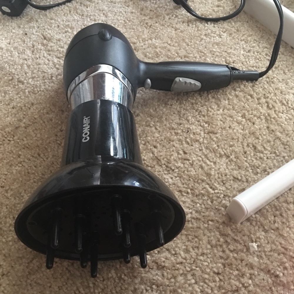 Revlon blow dryer and Conair diffuser